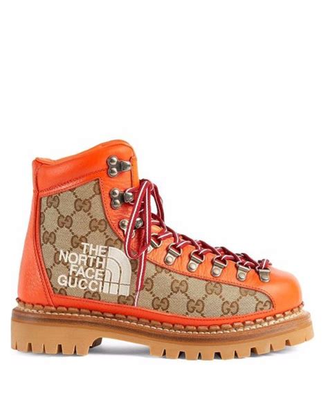 orange gucci north face boots|the north face x gucci gg jacquard padded jacket.